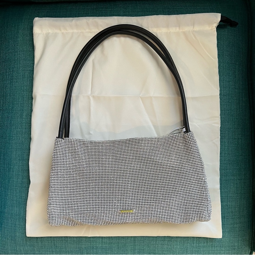 Last one! 🪩 STAUD Penny Crystal Mesh Shoulder Bag - Picture 9 of 16
